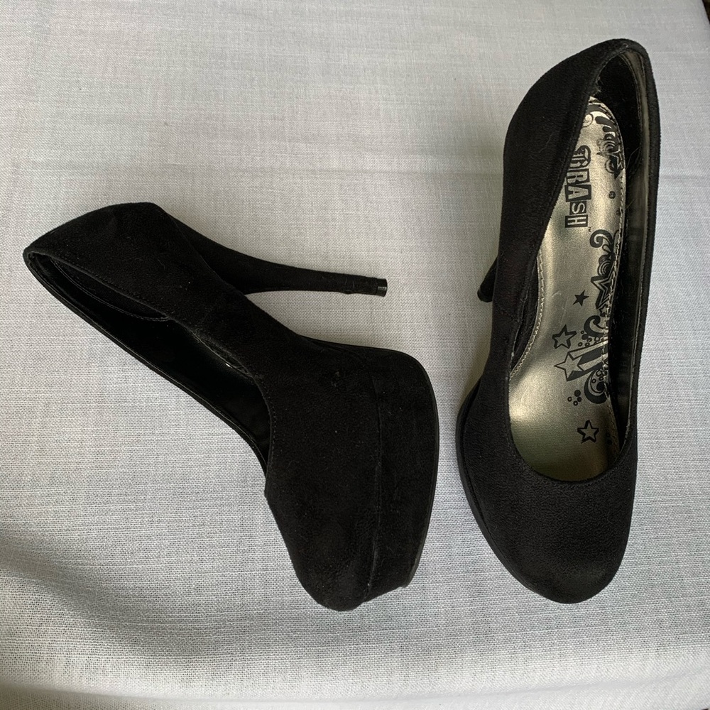 Black platform heels